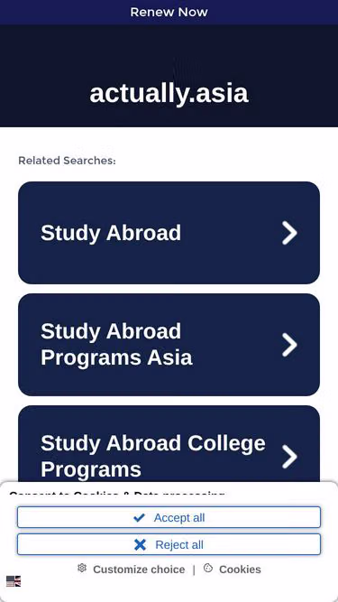 Screenshot of actually.asia