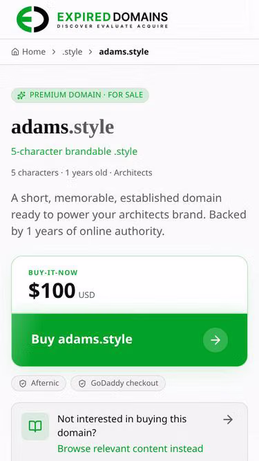 Screenshot of adams.style