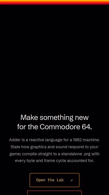 Screenshot of adder.run