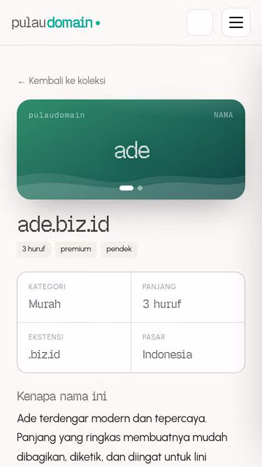 Screenshot of ade.biz.id