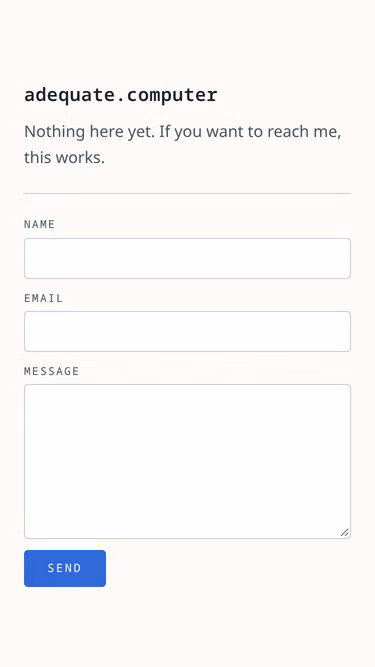 Screenshot of adequate.computer