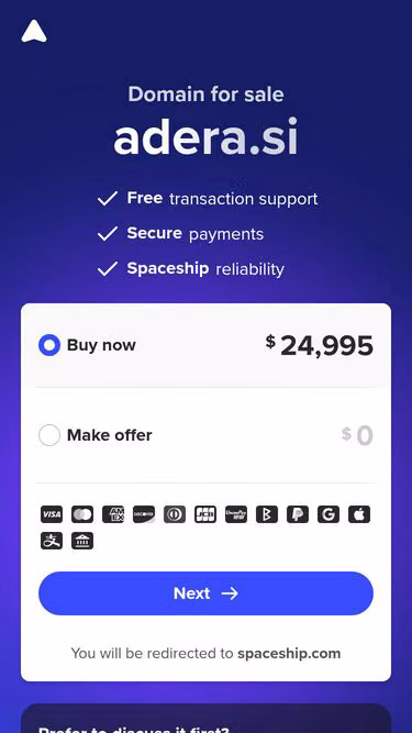 Screenshot of adera.si