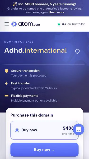 Screenshot of adhd.international