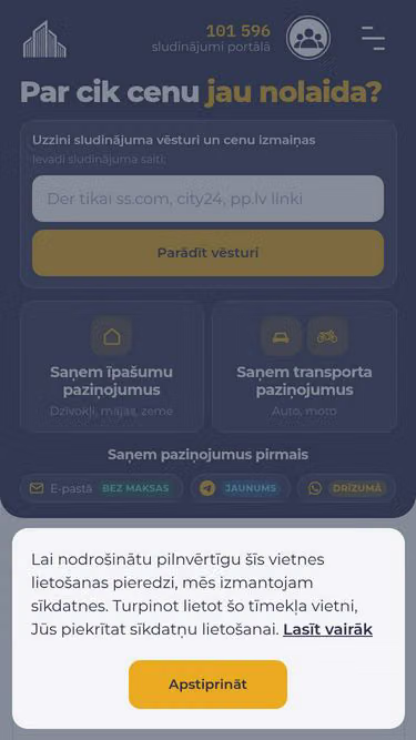 Screenshot of adify.lv