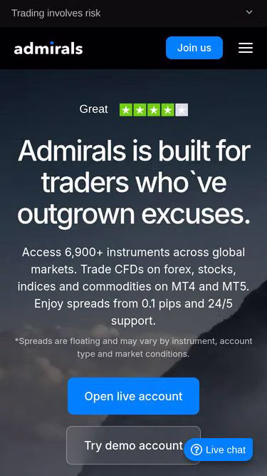 Screenshot of admiralmarkets.com.cy