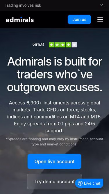 Screenshot of admiralmarkets.pl