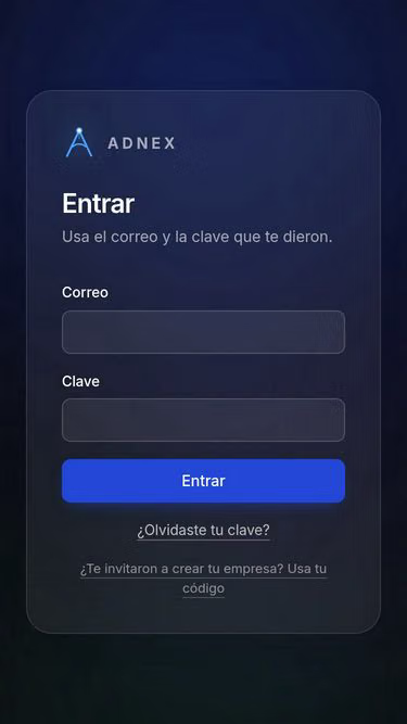 Screenshot of adnex.business