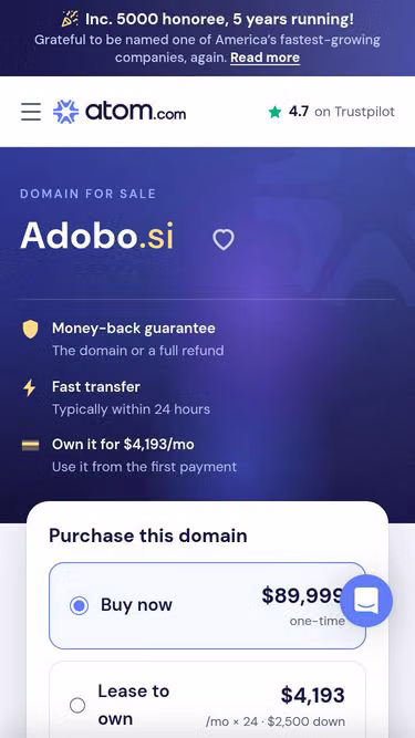 Screenshot of adobo.si