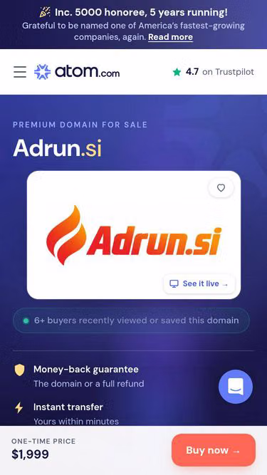 Screenshot of adrun.si