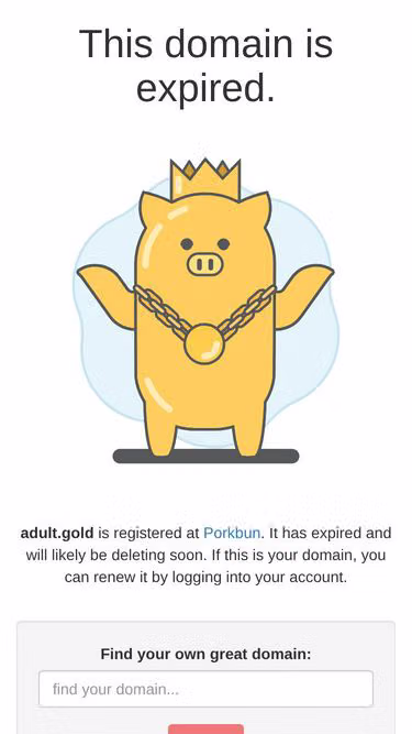 Screenshot of adult.gold