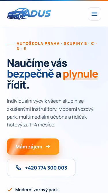 Screenshot of adus.cz