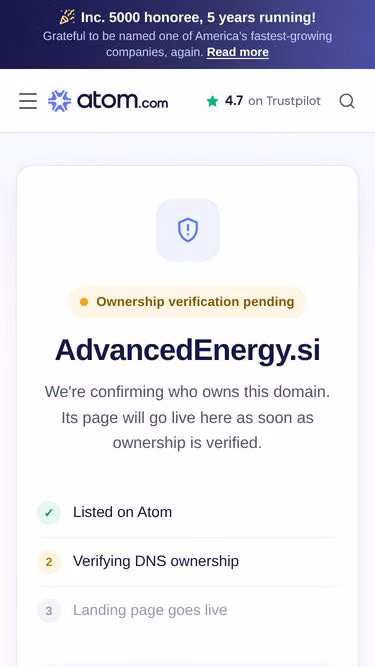 Screenshot of advancedenergy.si