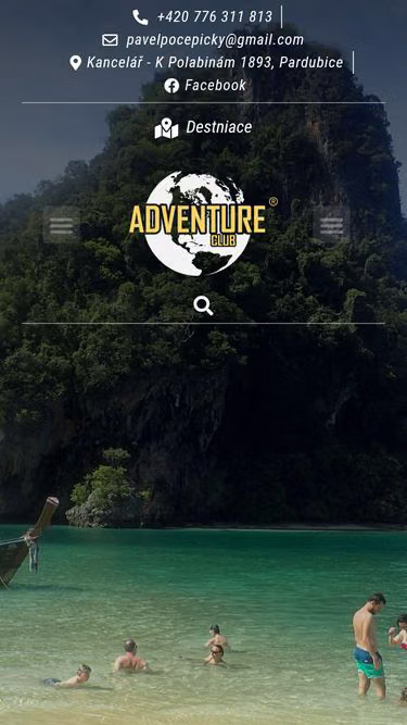 Screenshot of adventuretravel.cz