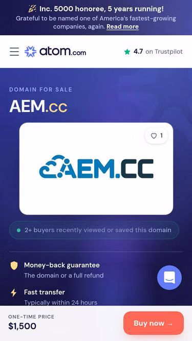 Screenshot of aem.cc