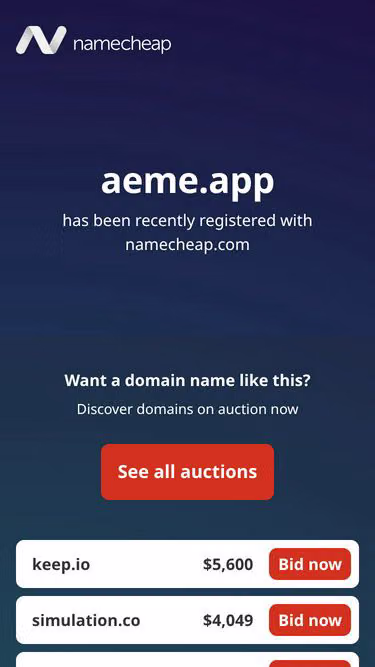 Screenshot of aeme.app