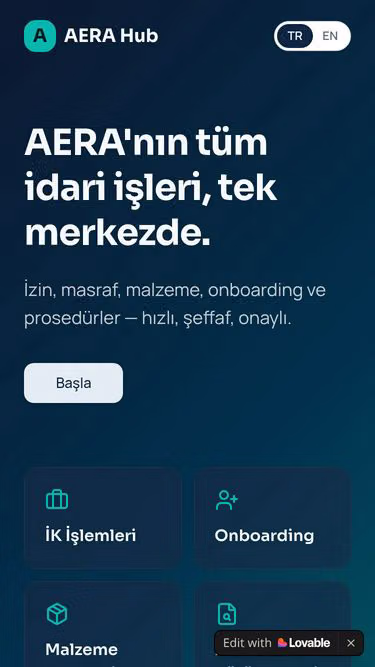 Screenshot of aera.team