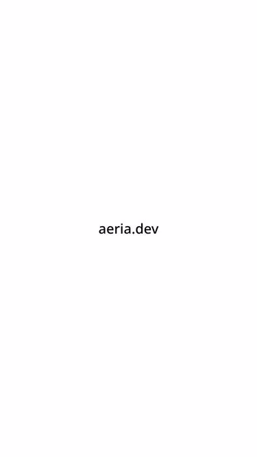 Screenshot of aeria.dev