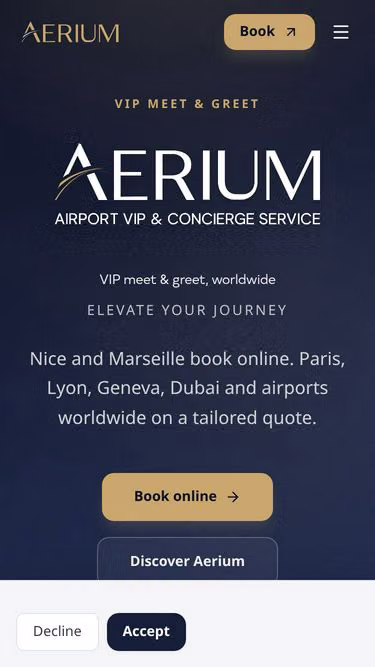 Screenshot of aerium.aero