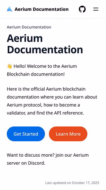 Screenshot of aerium.dev