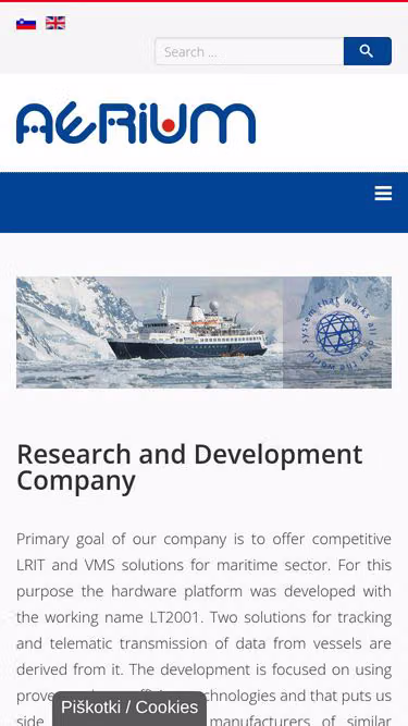 Screenshot of aerium.si