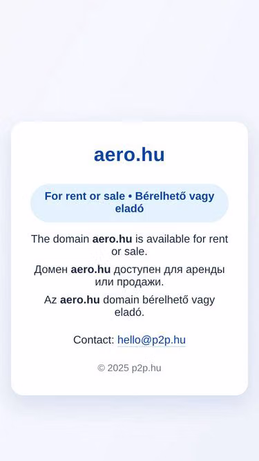 Screenshot of aero.hu