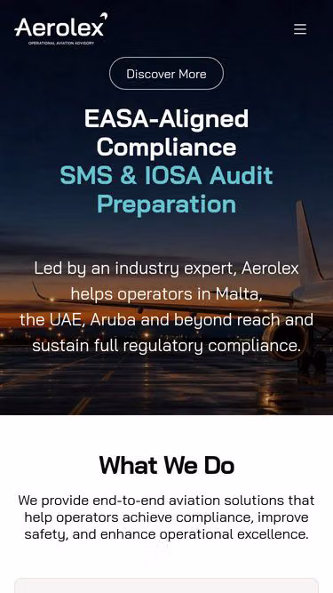 Screenshot of aerolex.ai