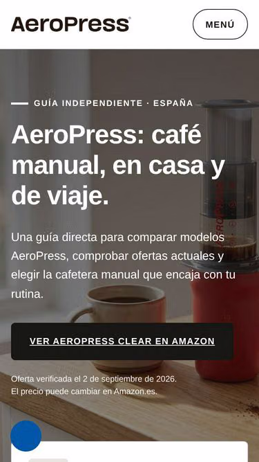 Screenshot of aeropress.es