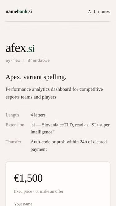 Screenshot of afex.si
