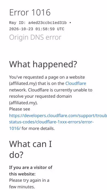 Screenshot of affiliated.my