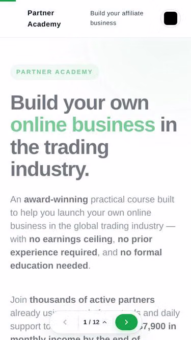 Screenshot of affiliates.academy
