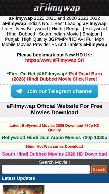 Screenshot of afilmywap.fan