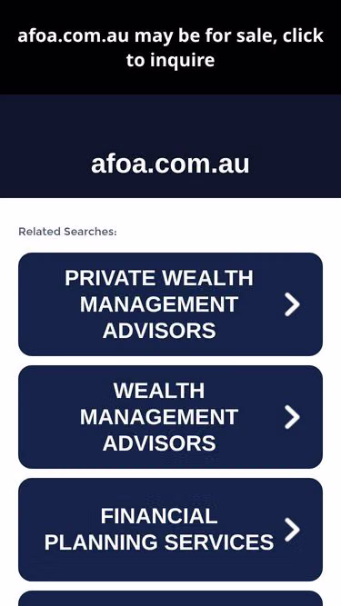 Screenshot of afoa.com.au