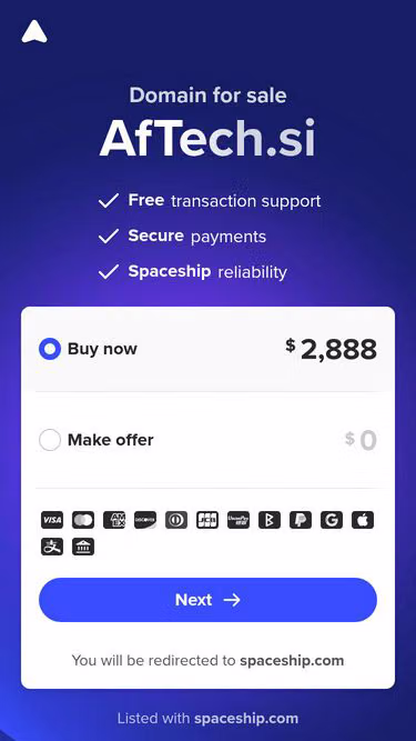 Screenshot of aftech.si