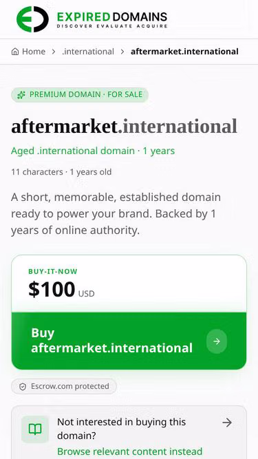 Screenshot of aftermarket.international