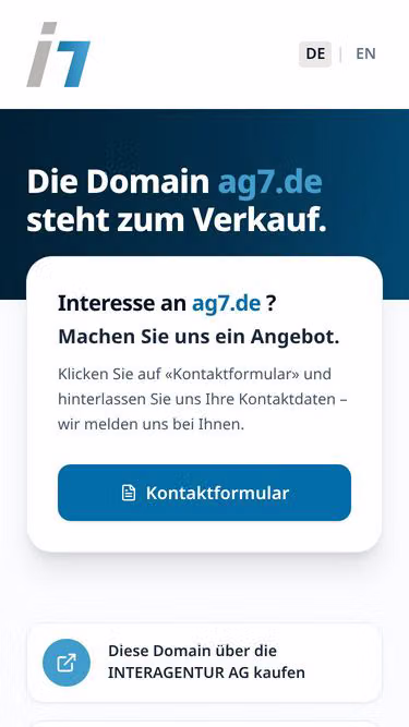 Screenshot of ag7.de