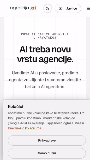 Screenshot of agencija.ai