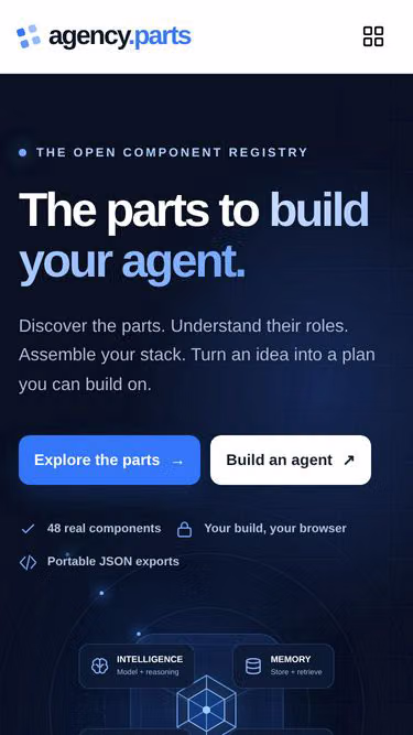 Screenshot of agency.parts