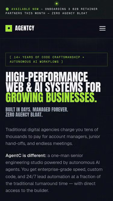 Screenshot of agentcy.biz