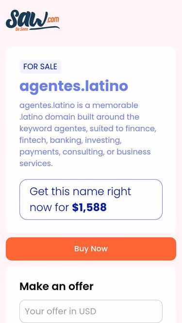 Screenshot of agentes.latino
