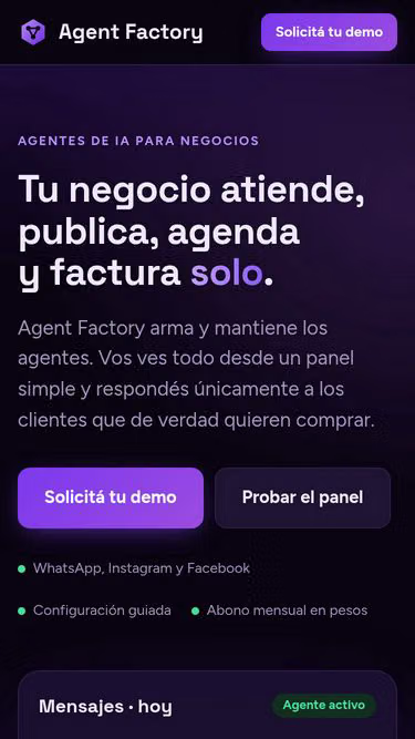 Screenshot of agentfactory.com.ar