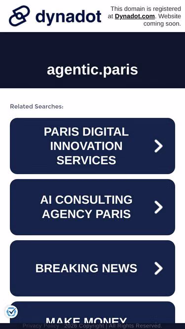 Screenshot of agentic.paris