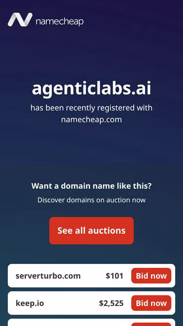 Screenshot of agenticlabs.ai