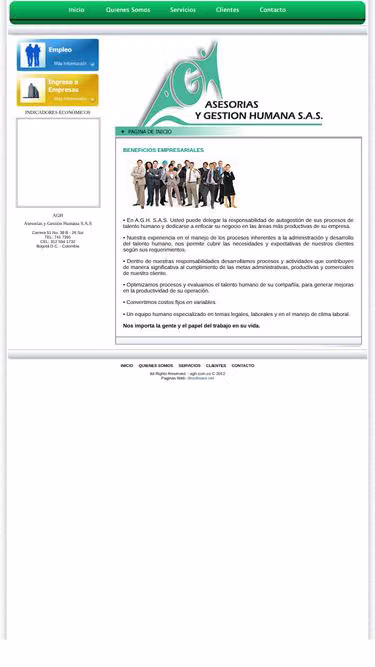 Screenshot of agh.com.co