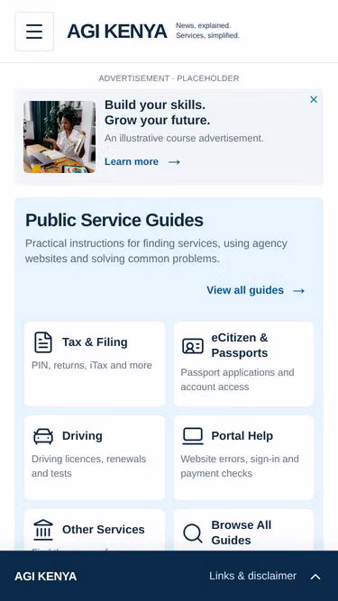 Screenshot of agi.co.ke