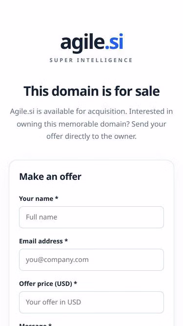 Screenshot of agile.si