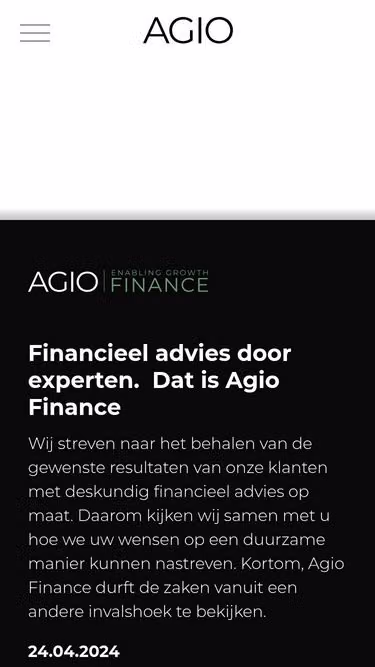 Screenshot of agio.finance