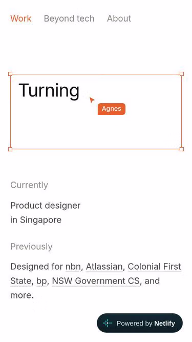 Screenshot of agnes.design