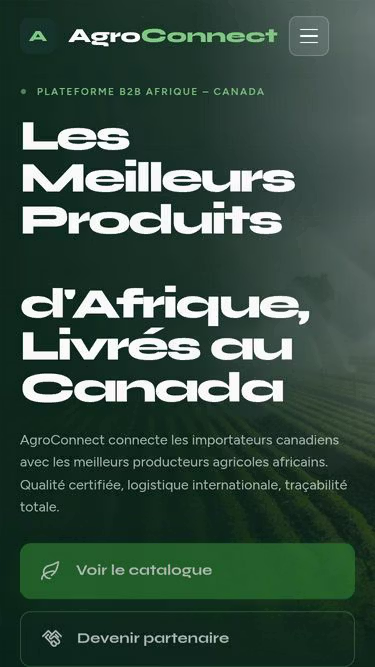 Screenshot of agroconnect.ca