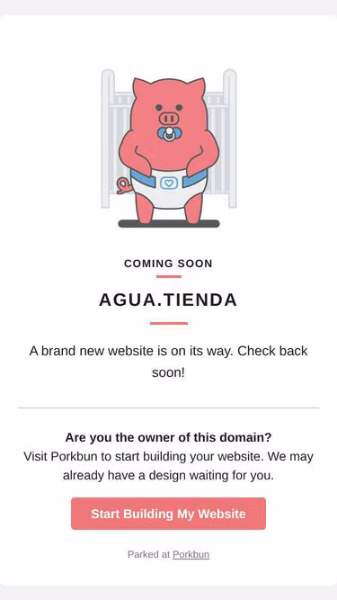 Screenshot of agua.tienda