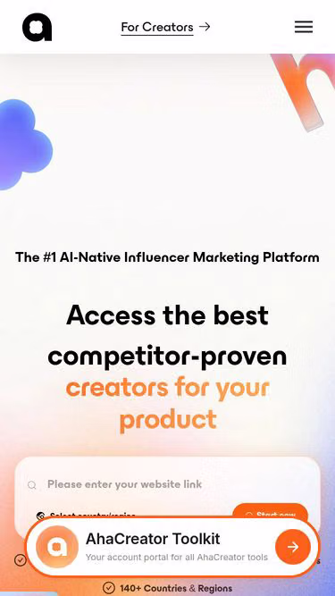 Screenshot of ahacreators.club